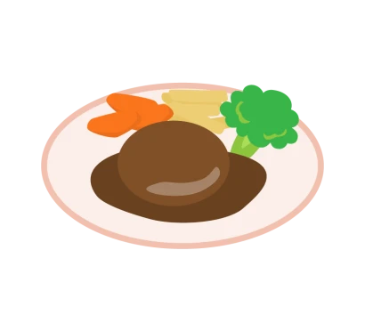 ハンバーグのイラスト