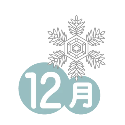 雪の結晶の12月のイラスト