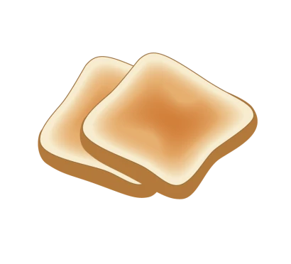 こんがり焼いたトーストのイラスト