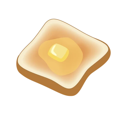 バタートーストのイラスト