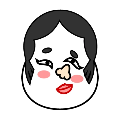 年賀の福笑いのイラスト