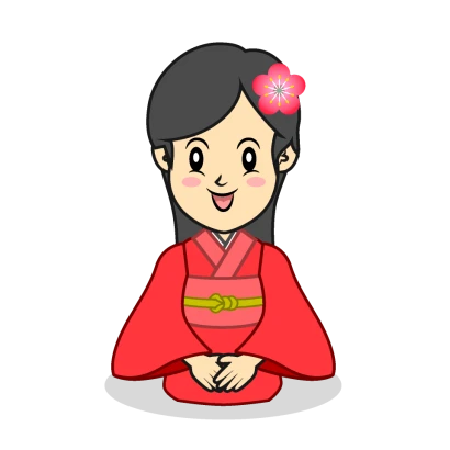 着物の成人女性のイラスト