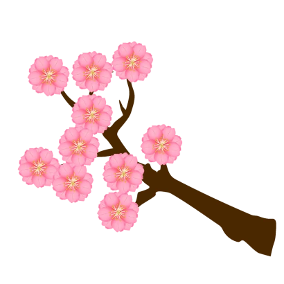 桃の花のイラスト