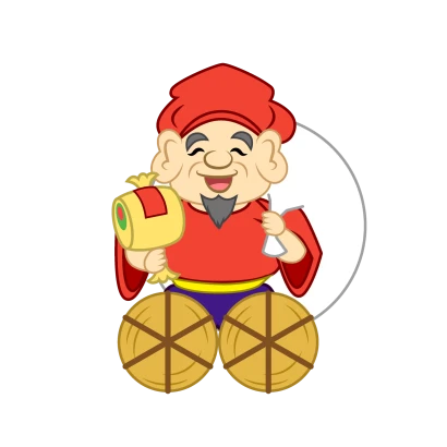 笑顔の大黒天様のイラスト
