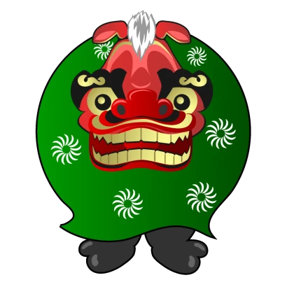 獅子舞のイラスト