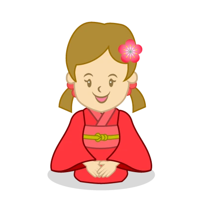 着物を着た女の子のイラスト