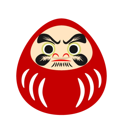 三角だるまのイラスト