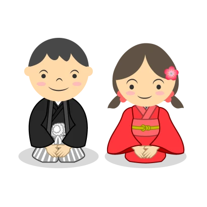 着物の子供のイラスト