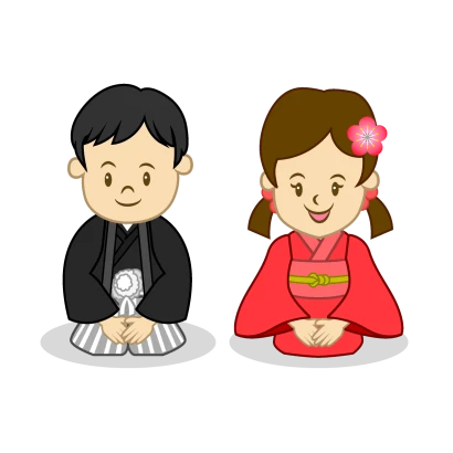 着物の子どものイラスト