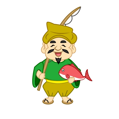 笑顔の恵比寿様のイラスト