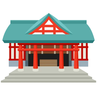 神社の本殿のイラスト