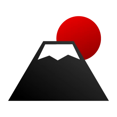 富士山と初日の出マークのイラスト