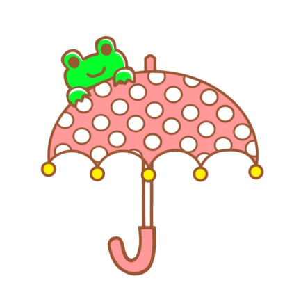 カエルと傘