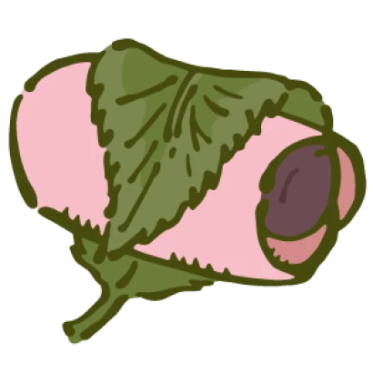 桜もち（長命寺タイプ・円筒型）