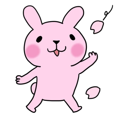 手を上げているうさぎ