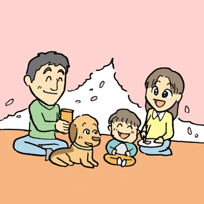 お花見ファミリー