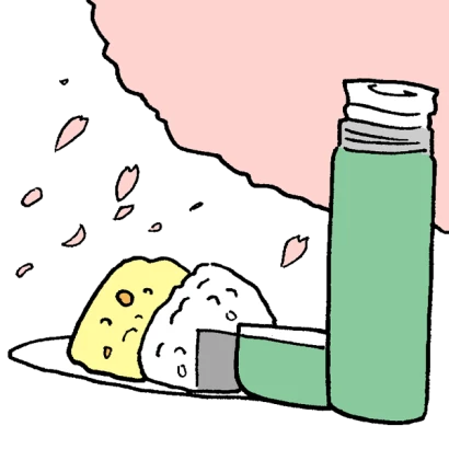 お花見おにぎり水筒