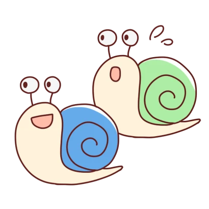 2匹のかたつむり