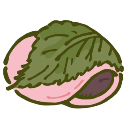 桜もち（長命寺タイプ・二つ折り）