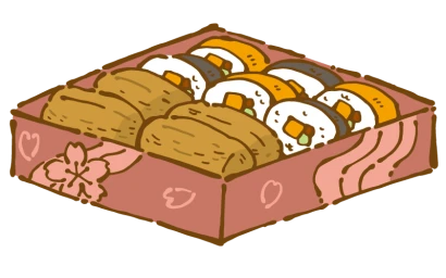 お花見弁当（いなり寿司と巻き寿司）